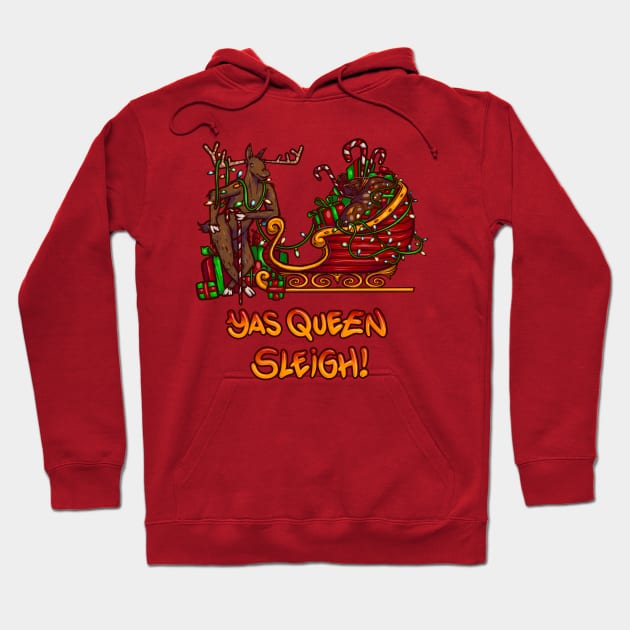 Yas Queen Sleigh Hoodie by Graffitidesigner